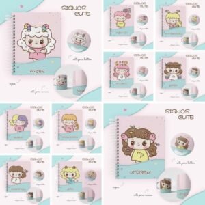 Kit Cadernos Signos Cute + Canecas