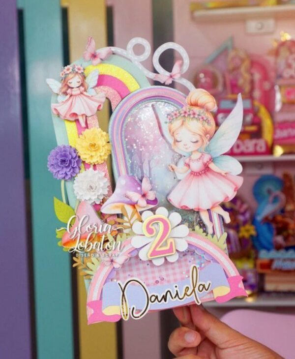 Cake Topper Shaker Fairies - Topo de Bolo - Imagem 1