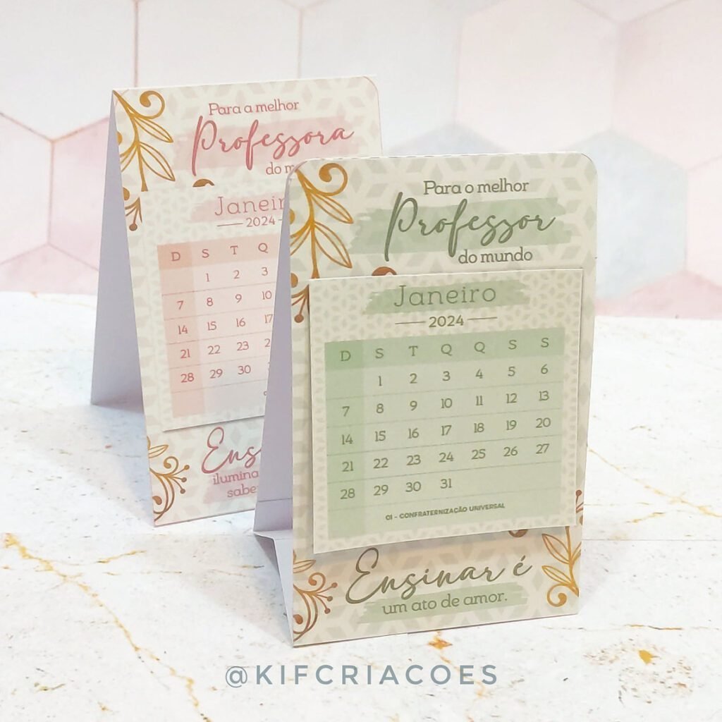 Calendário de Mesa 2024 - Professor (Kif)