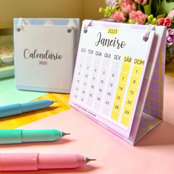 Kit Digital Calendário de Mesa 2023 - Imagem 1