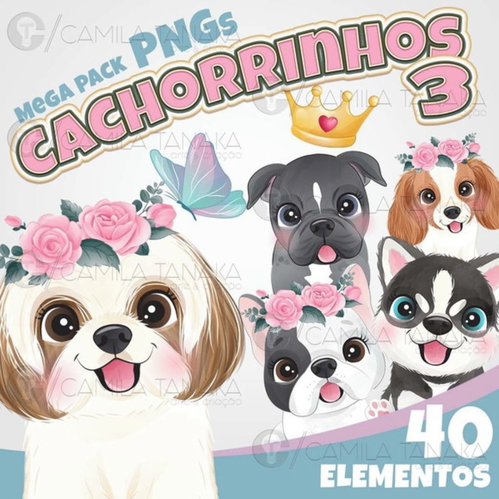 Camila-Tanaka-Kits-Digitais-Individuais-2.jpg 2 Kits Digitais Cachorrinhos - Imagem 1
