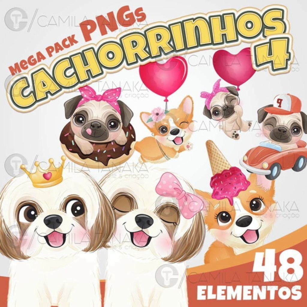 Camila-Tanaka-Kits-Digitais-Individuais.jpg 2 Kits Digitais Cachorrinhos - Imagem 2