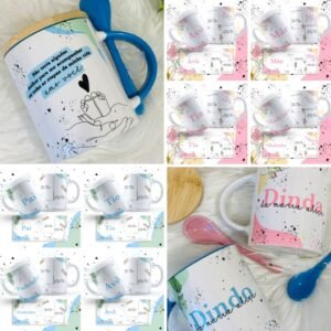 Estampas Canecas - Família e Dindos
