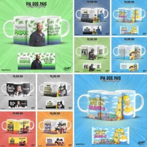 Dia dos Pais Personagens - Estampas Canecas