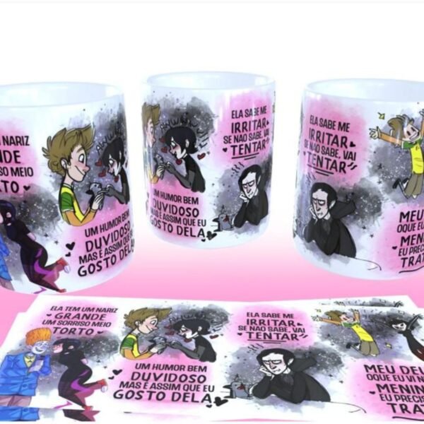 2 Artes Avulsas Caneca - Sorriso Torto Ele e Ela - Imagem 2