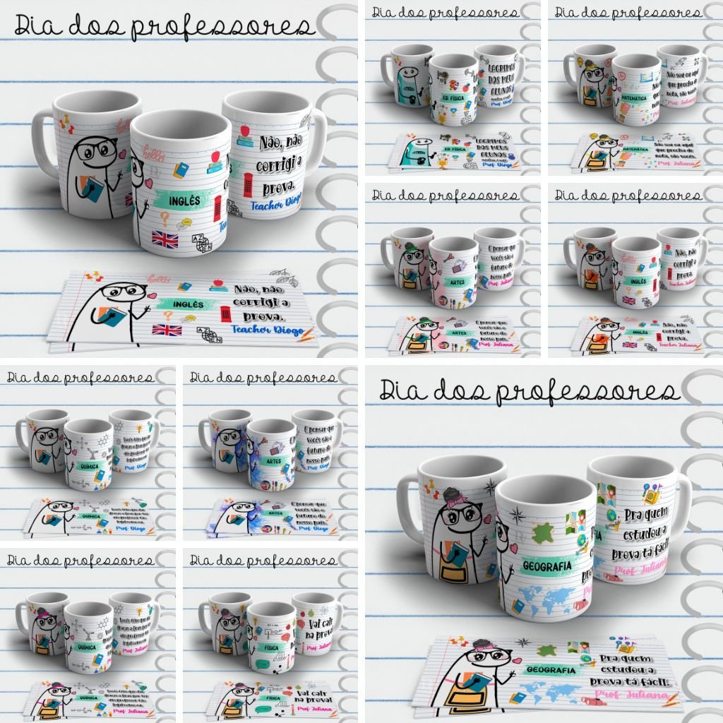 Canecas-2-Pop-Art Canecas Flork Professores Matérias - Imagem 1