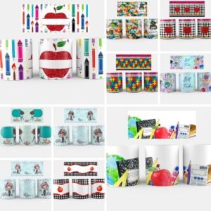 21 Estampas Teacher p/Canecas - Dia dos Professores