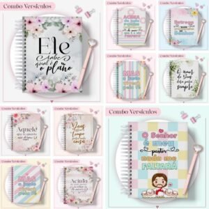 Capas Versículos + Miolos Pautado Feminino