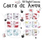 Artes Canecas Dia dos Namorados Carta de Amor