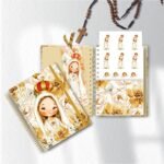 Combo 5 Miolos cadernos A5 + 6 bolsos + cartela adesivo N. Senhora de Fátima - Imagem 7