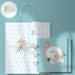 Printable 3 Sacolinhas + 2 tags + capas para Mini álbum Mãe é Amor - Imagem 2