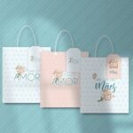 Printable 3 Sacolinhas + 2 tags + capas para Mini álbum Mãe é Amor - Imagem 3