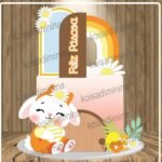 Coelhinha Cute Páscoa - Topo de Bolo