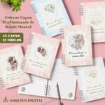 Combo 13 Capas e 13 Miolos Pautados Psicólogo Neurologista Terapeuta Psiquiatra