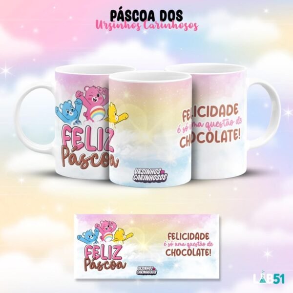 Estampas Canecas Ursinho Carinhosos - Páscoa - Imagem 2