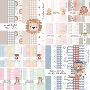 Combo 22 Kits Papeis Digitais - Temas Baby (Criativa)