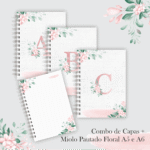 Combo de Capas Florais Alfabeto Fundo Claro (Marta Iuki)