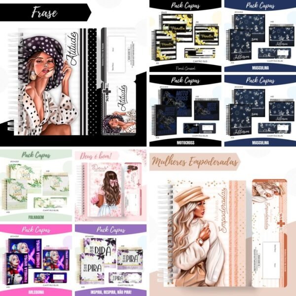 Combo Capas Variadas 1.0 - A6 | A5 | 20x11 | Cartão Sus - Imagem 1