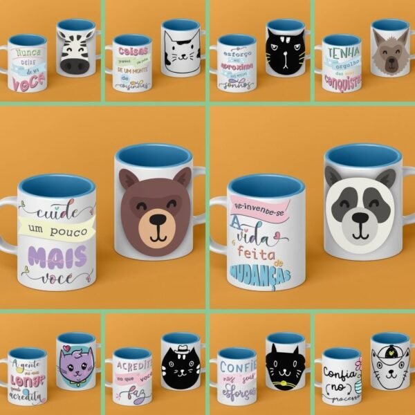Cute Animais Motivacionais - Artes p/Canecas - Imagem 2