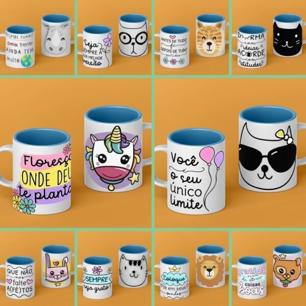 Cute Animais Motivacionais - Artes p/Canecas - Imagem 3