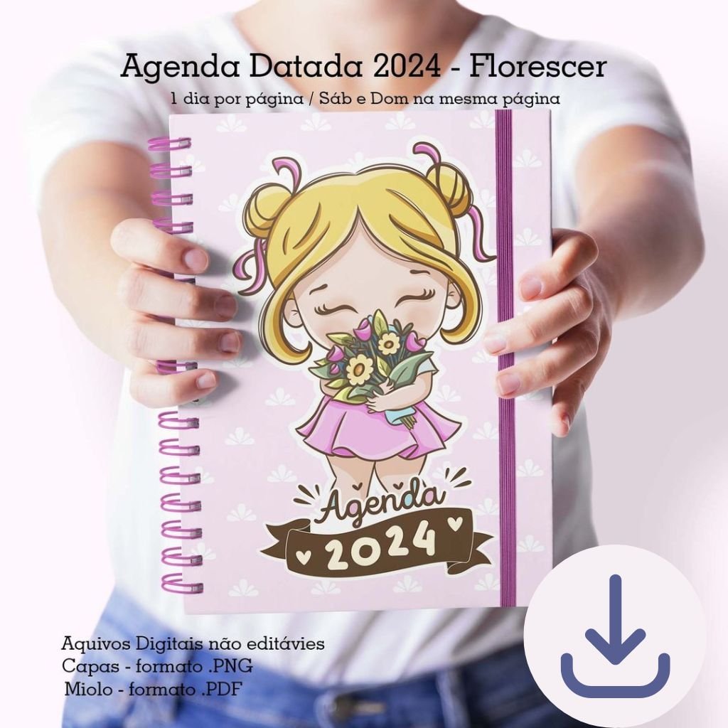 Cute-Corte-Agenda-Florescer-4.jpg Agenda A5 Datada 1DPP | 2 DPP - Florescer - Imagem 4