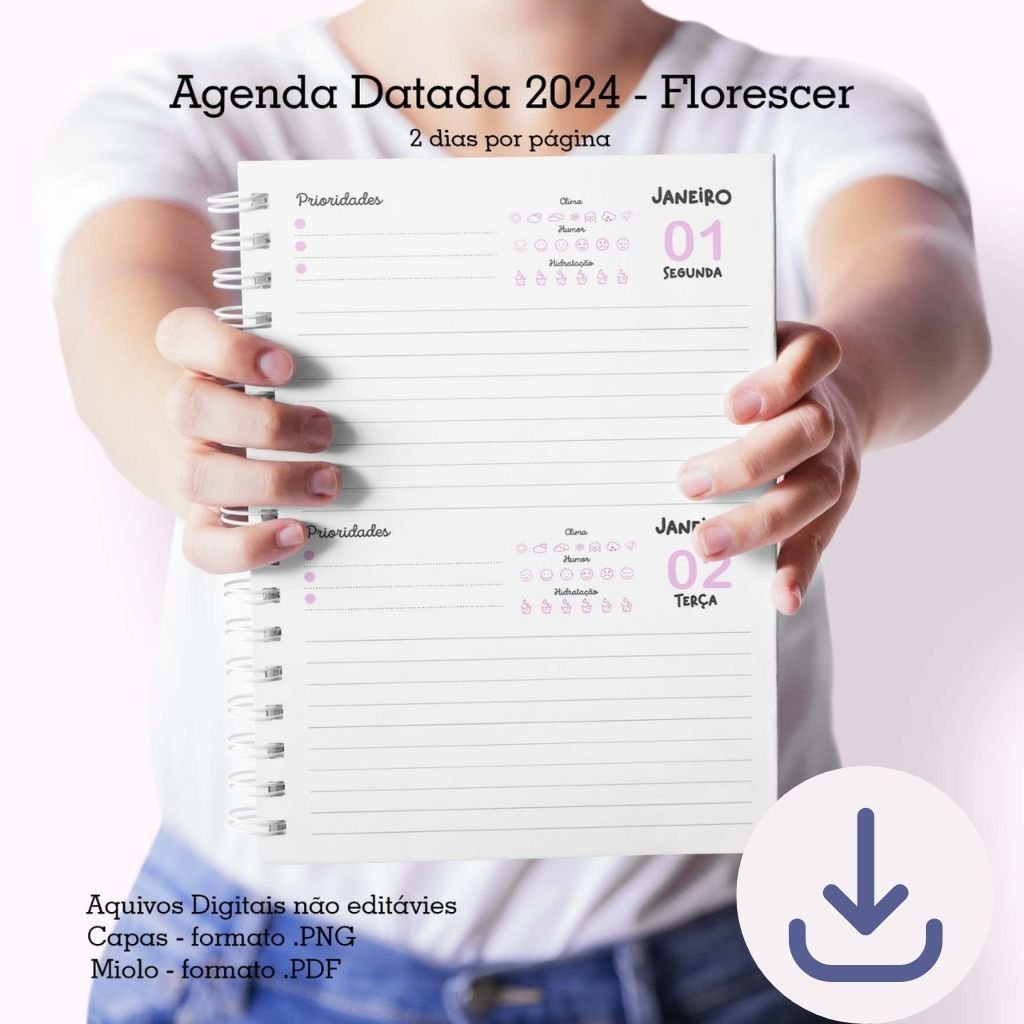Cute-Corte-Agenda-Florescer-8.jpg Agenda A5 Datada 1DPP | 2 DPP - Florescer - Imagem 8