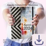 Agenda A5 2024 -1 DPP - Masculina N.1 (2 miolos / 8 capas) - Cute Corte - Imagem 5
