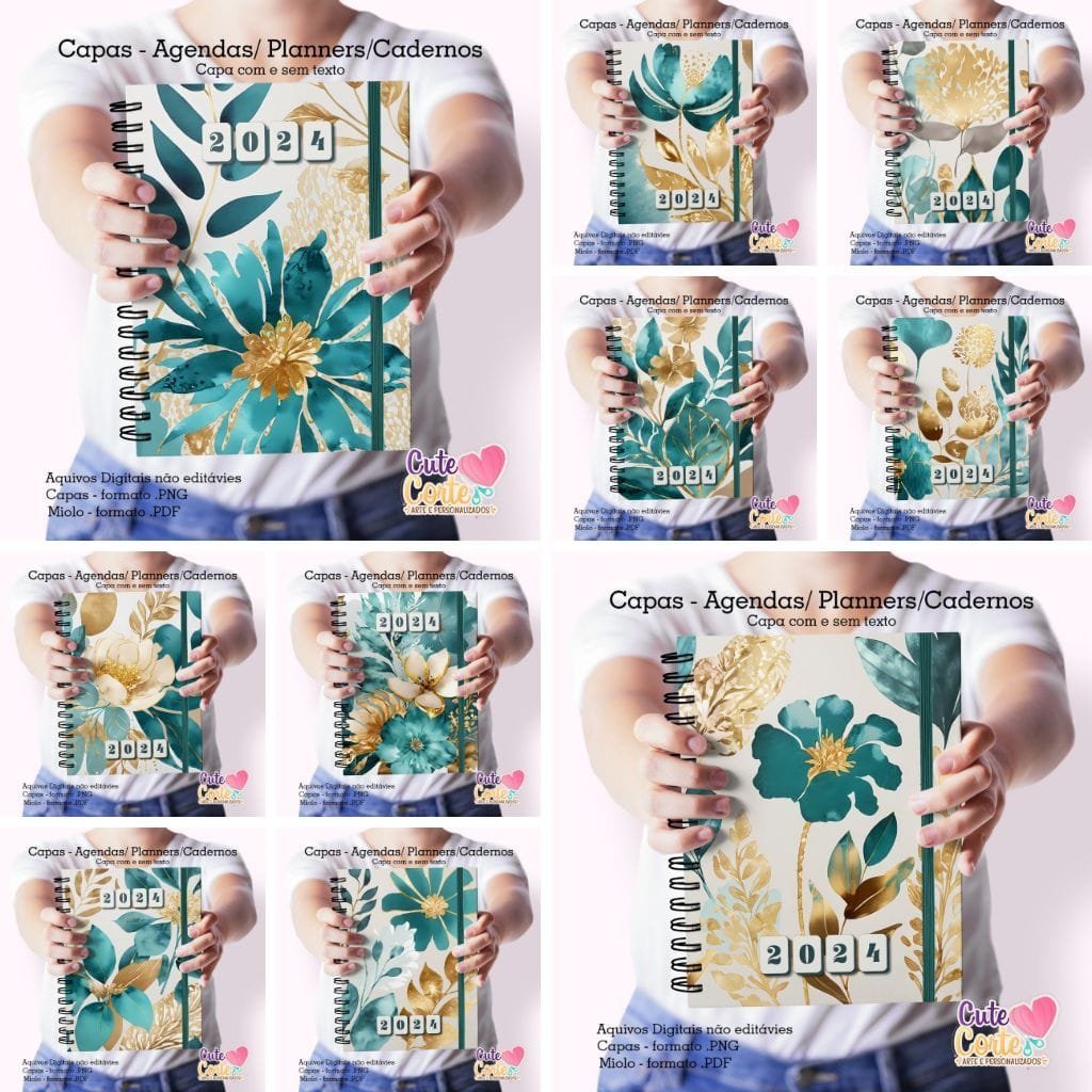 Cute-Corte-Capas-Colecao-Tiffany.jpg CAPAS A5 – Coleção Tiffany - 10 capas – com e sem o ano 2024 - Imagem 1