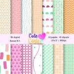 3 Kits Digitais – Meninas Artesã, Papéis Digitais e Cliparts - Imagem 10