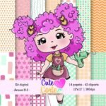 3 Kits Digitais – Meninas Artesã, Papéis Digitais e Cliparts - Imagem 4