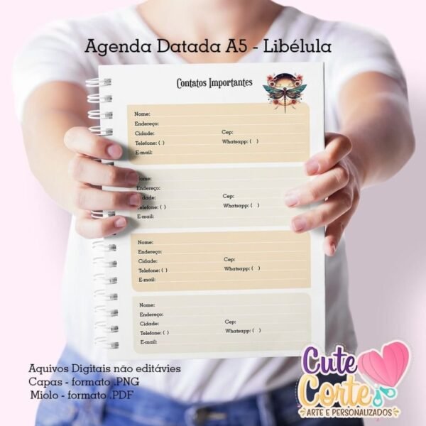 Agenda de 2024 - Datada - 1DPP - Libélula - Imagem 5