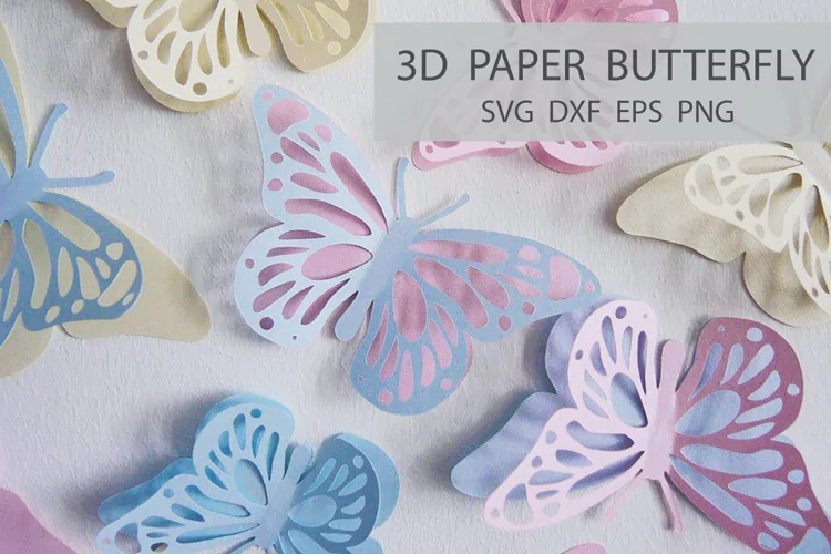 DB-Butterfly-3D Borboleta 3D - Arquivo de Corte - Imagem 1