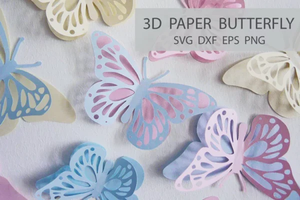 Borboleta 3D - Arquivo de Corte - Imagem 1