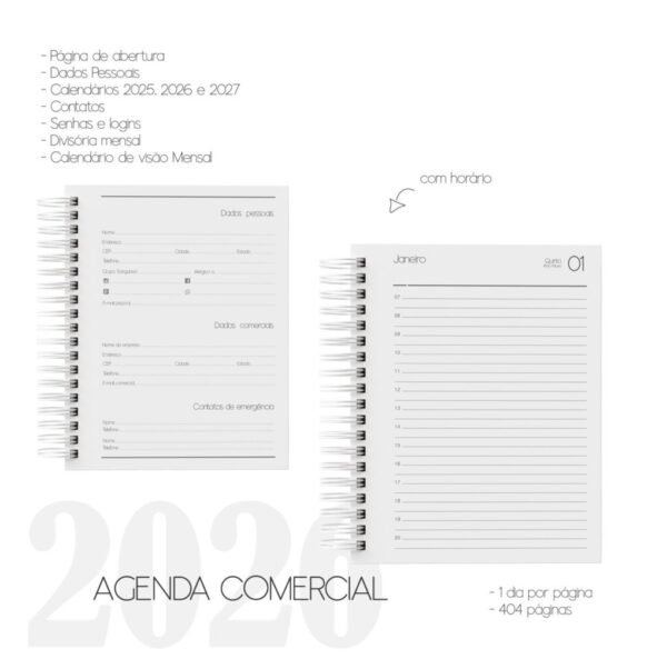Combo Miolo Agenda Comercial DATADA 2026 (Marta Iurkiu) - Imagem 4