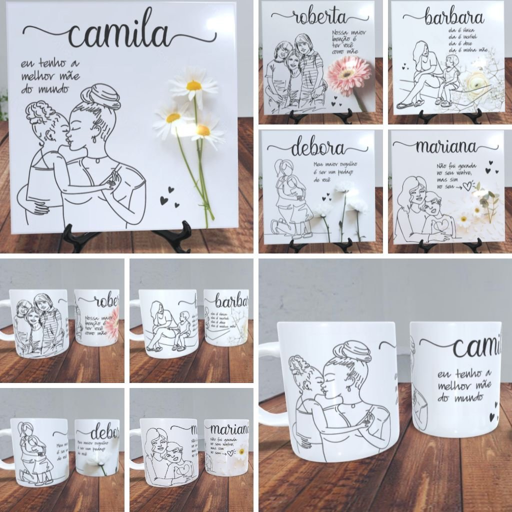Debora-pack-contorno-maes.jpg Estampas Canecas + Azulejos - Mãe Contorno - Imagem 1