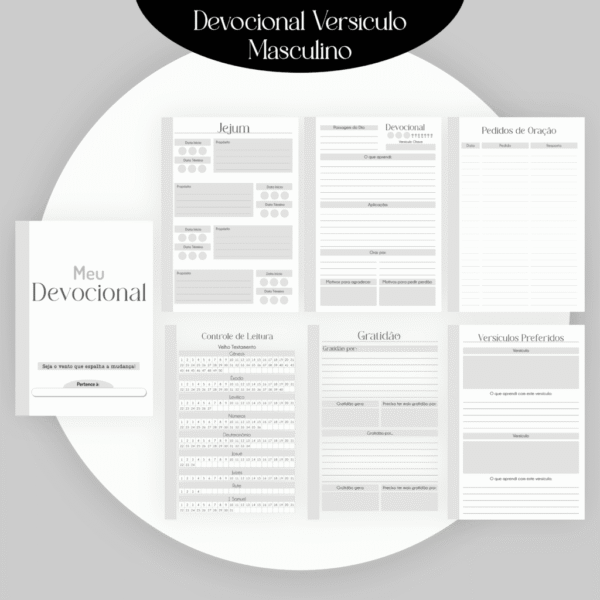 Combo Devocional Versiculo Masculino - Encadernação (Pamella) - Imagem 9