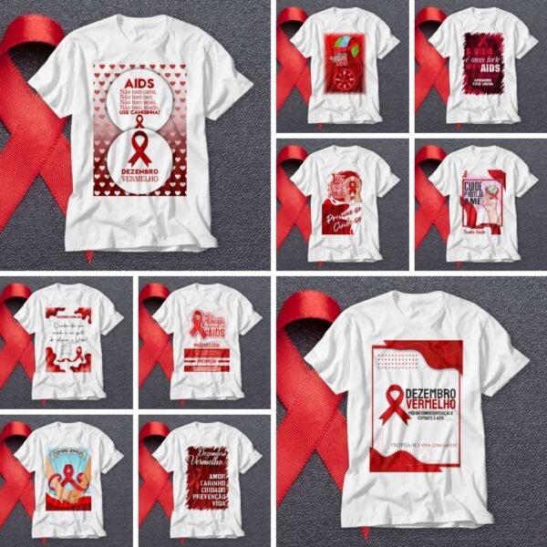 Pacote de Artes Camisetas Personalizadas Dezembro Vermelho V20 (Vintage) - Imagem 1