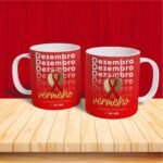 Pacote de Artes Canecas Personalizadas Dezembro Vermelho - Kit 1 | 2023 (Vintage) - Imagem 13