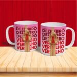 Pacote de Artes Canecas Personalizadas Dezembro Vermelho - Kit 1 | 2023 (Vintage) - Imagem 5