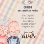 Dia Dos Avós - Combo Ilustrações e Papéis (Tita)