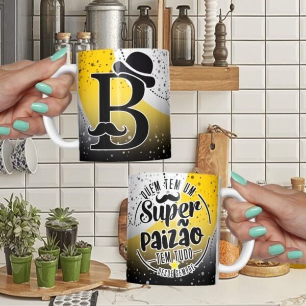 Combo Alfabeto Dia do Paizão - Canecas, Almofadas e Azulejos - Imagem 2