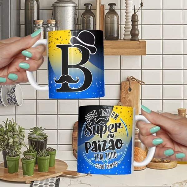 Combo Alfabeto Dia do Paizão - Canecas, Almofadas e Azulejos - Imagem 5