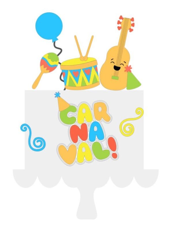 Elementos Carnavalescos - Topo de Bolo - Imagem 1