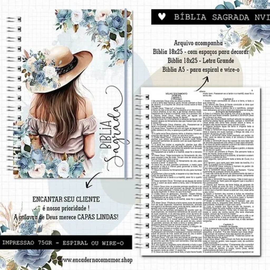 Encaderna-com-Amor-Biblia-NVI.jpg Combo Bíblia NVI - Imagem 1