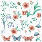 Kit Digital - Florescer - Flores e Borboletas - Imagem 6