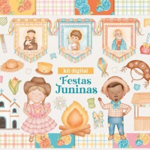 Kit Digital Festas Juninas – Cliparts em Aquarela