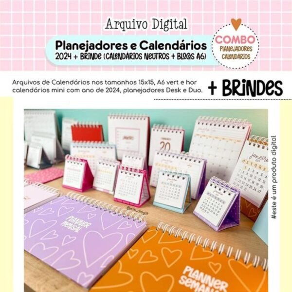 COMBO - Planejadores | Calendários + Brindes - Imagem 1