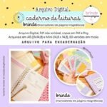 Caderno de Leitura + BRINDE marcadores magnéticos