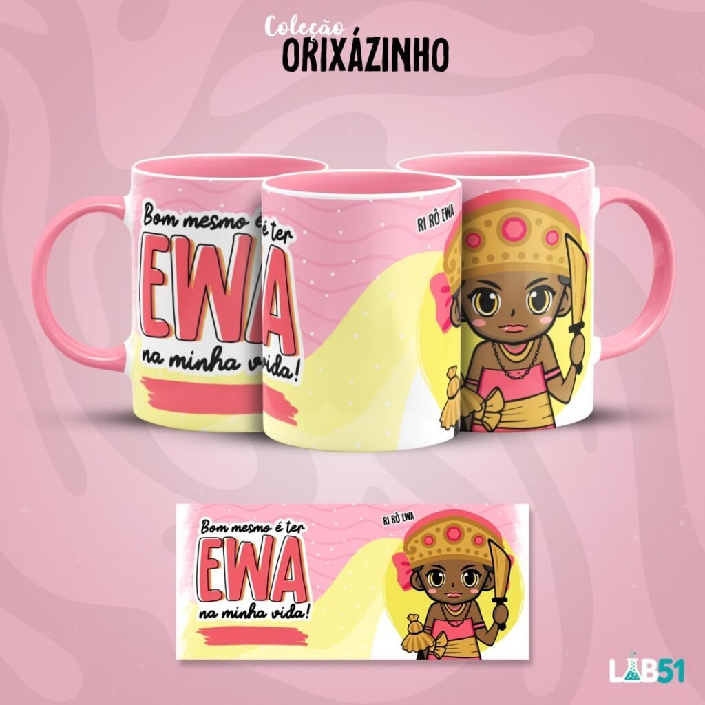 Ewa-1-min-scaled-2.jpg Orixazinhos - Estampas Canecas (Lab 51) - Imagem 22