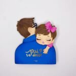 Pai com Bebê no Ombro - Topo de Bolo